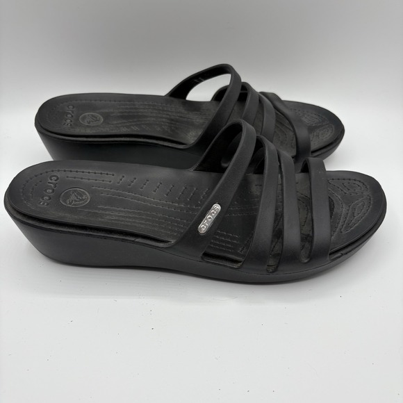 CROCS Shoes - CROCS Black Women's Sandals size 11 regular